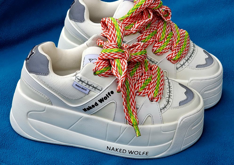 Naked Wolf жестоки оригинални дамски сникърси висока платформа  38 ном