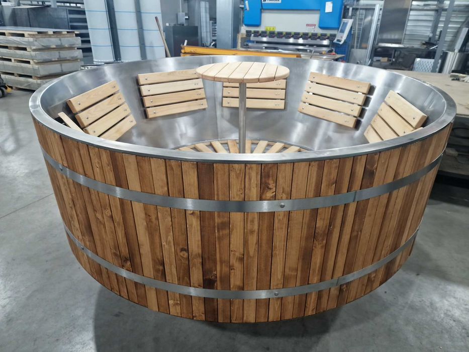 Ciubar inox cu soba pe lemne