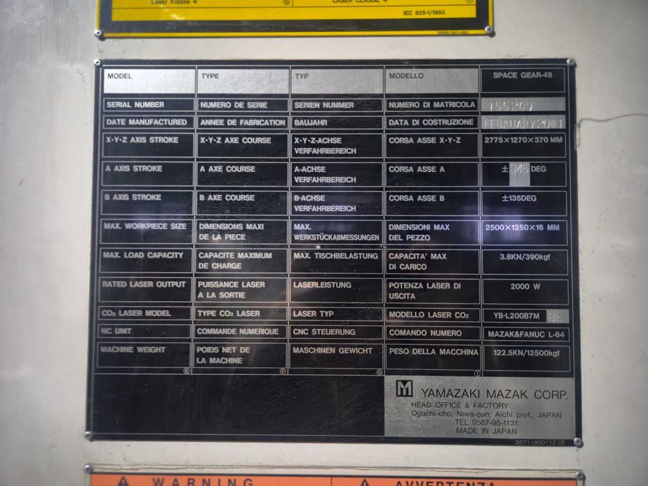 Mazak Space Gear 48, pentru piese