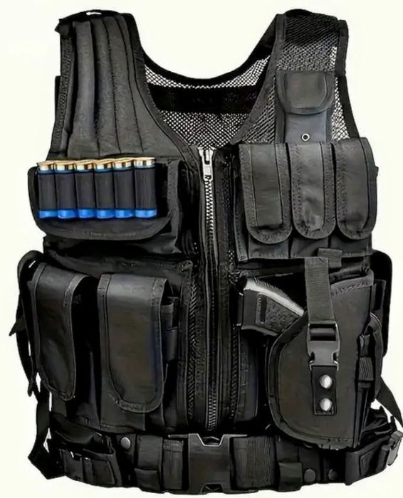 Тактическа жилетка /елек/+ к-т аксесоари+Кобур