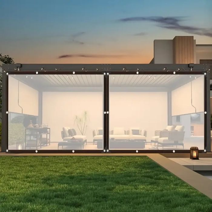 Ветроупорни завеси - прозрачни тип брезент, тенти, шатри, ветробрани