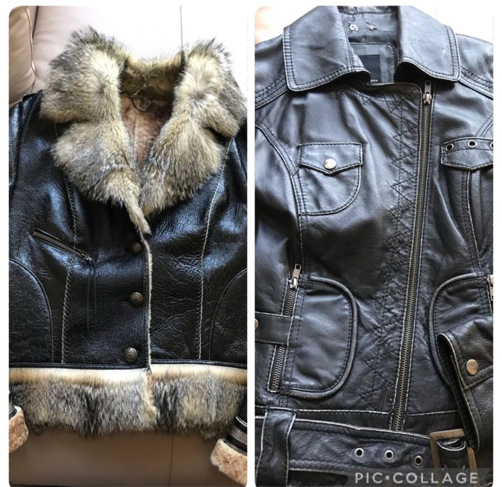 Палта, Кожух от агнешка кожа, топло яке с яка от заек и кожено яке