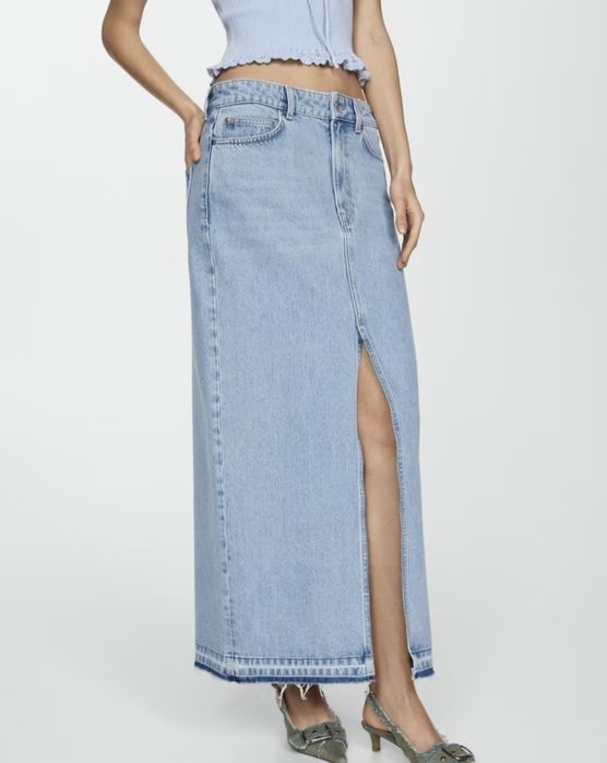 Fusta din denim Mango