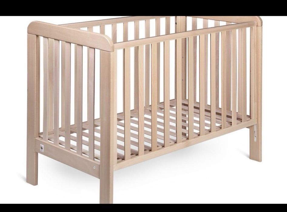 Pătuț YappyKids YappyLull 120x60 cm din lemn de fag + 2 saltele | Folosit doar 6 L