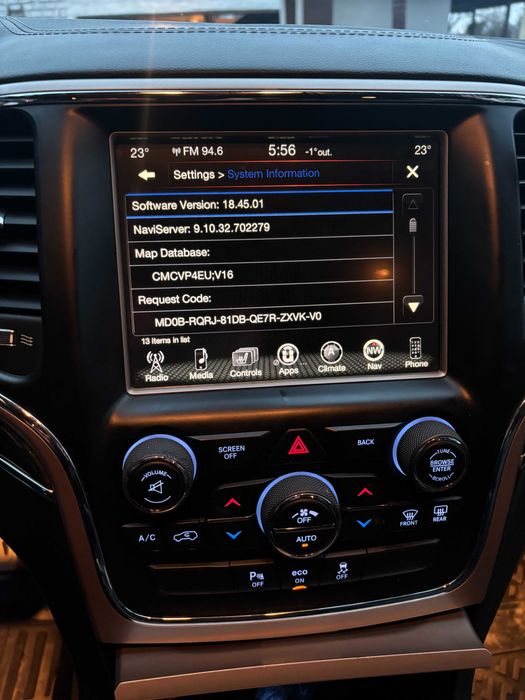 Uconnect® Region Converted Конвертиране Jeep Ram Dodge Chrysler Dodge