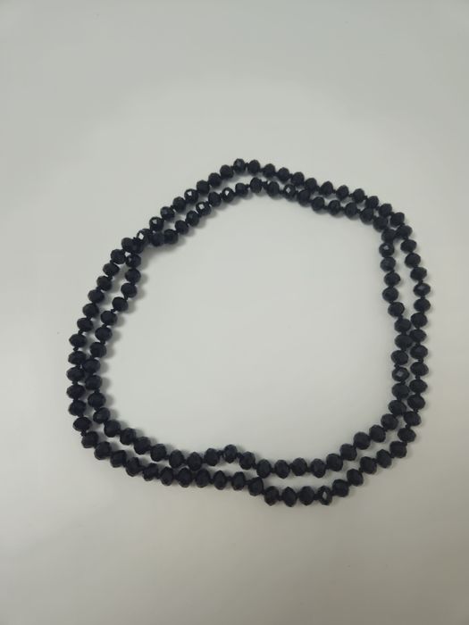 Colier rozaliu negru mare superb NOU