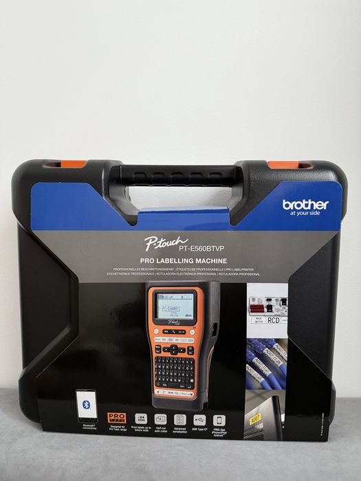 Brother PT-E560BTVP nou, sigilat, 1000 lei – imprimantă etichete industrială, Bluetooth, kit complet, livrare gratuită
