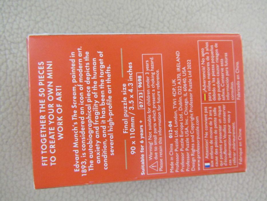 Мини пъзел 50 части-"Викът"-Едвард Мунк