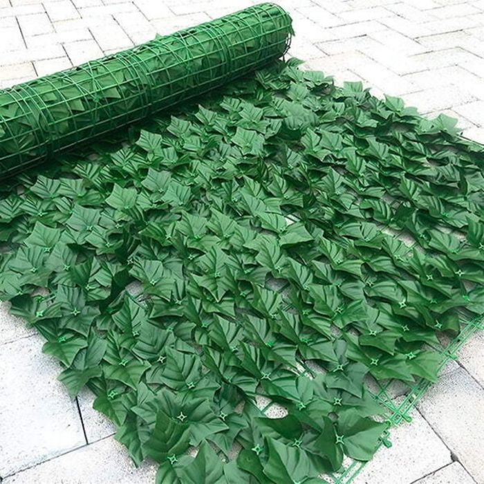 Ограда от зелени листа - панел за уединение с реалистичен вид 3 x 0,5