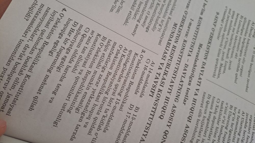 Mavzulashtirilgan Test kitob