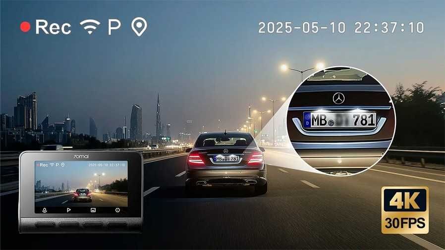 Видеорегистратор 70mai Dash Cam 4K A800S SE (EU, черный)