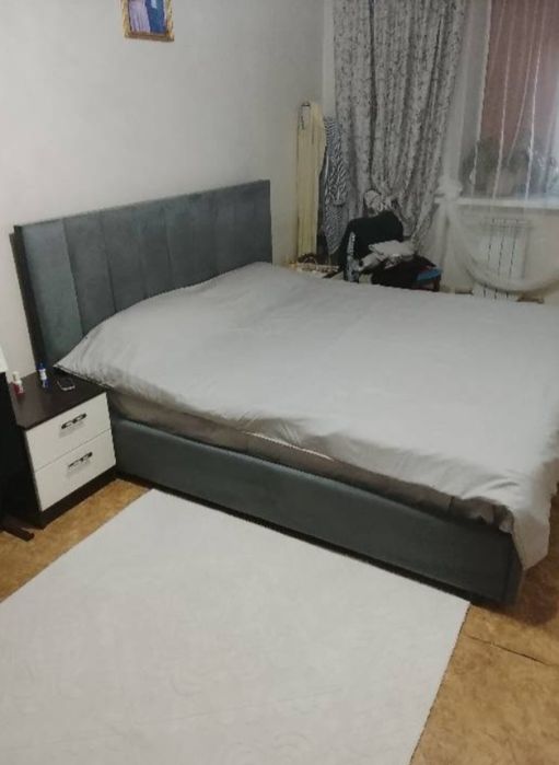 Кровать темно серая 180х200см