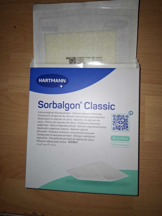 Pansament Sorbalgon Classic, 10 cm x 10 cm, 10 bucati, Hartmann 90 lei