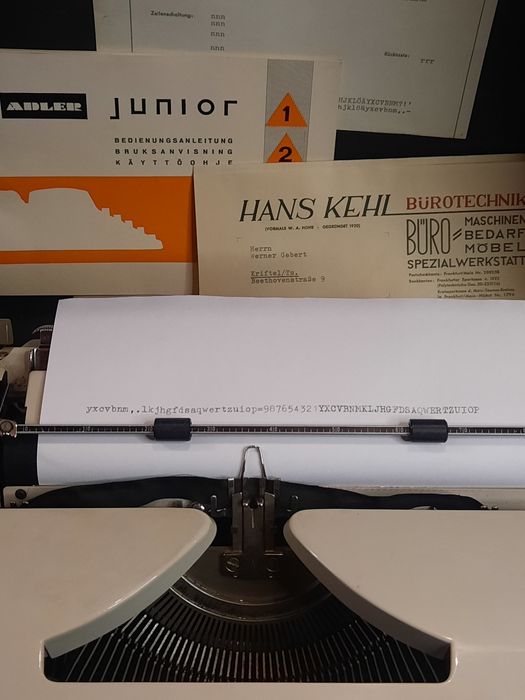 Mașină de scris Adler Junior 2 impecabilă
