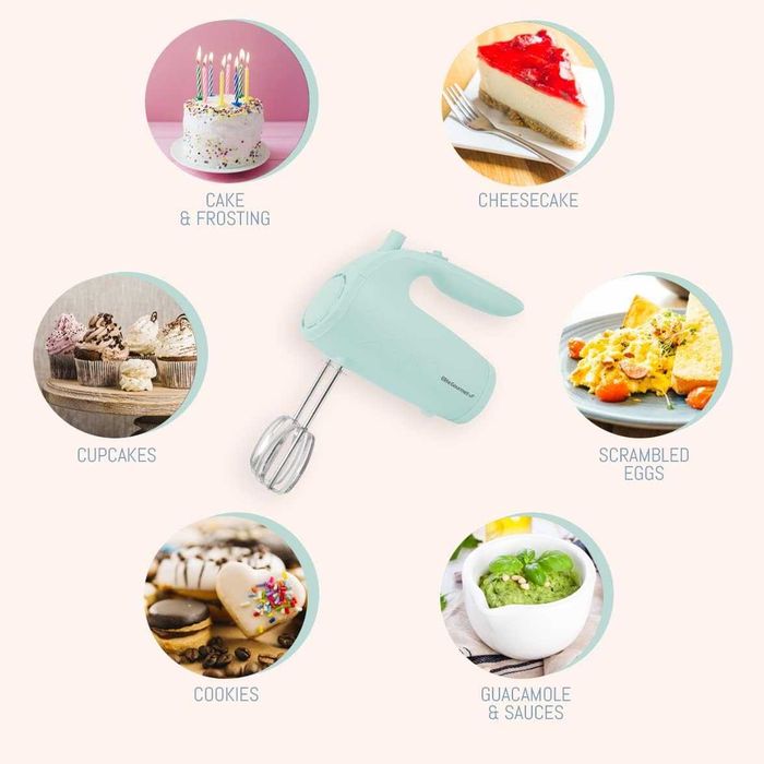 Elite Gourmet EHM003M Ultra Power Електрически миксер, 5 скорости