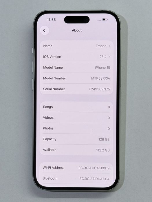 iPhone 15 Green 94% battery