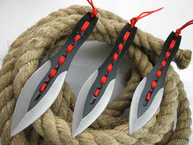 Комплект ножовe/ками за хвърляне с калъф за колан Кунай Kunai