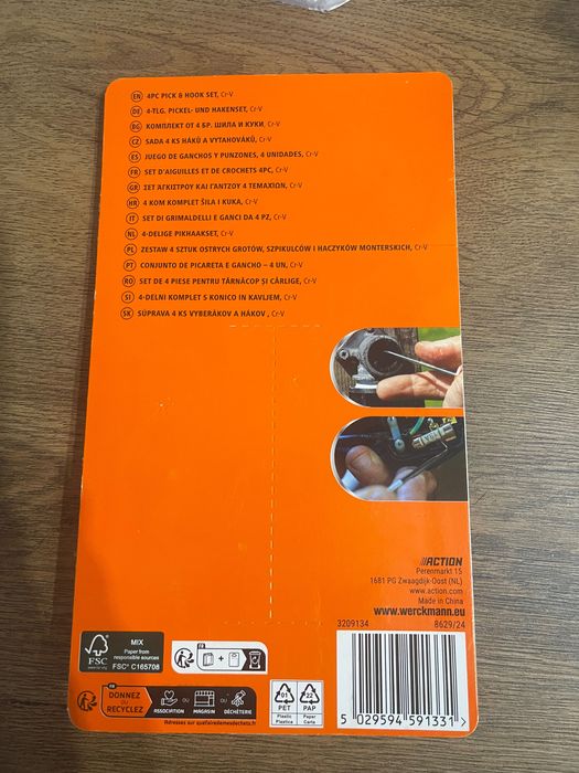 Комплект инструменти Werckmann, Многоцветен, Стомана, 4 части