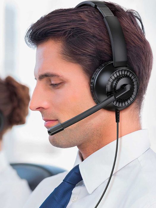 ДОСТАВКА! Наушники Hoco W112 с микрофоном для call center