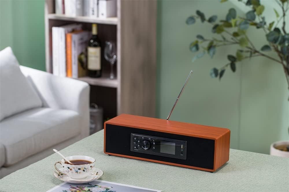 AOVOTO DAB+/FM Радио с Bluetooth, Цветен Дисплей и Дистанционно