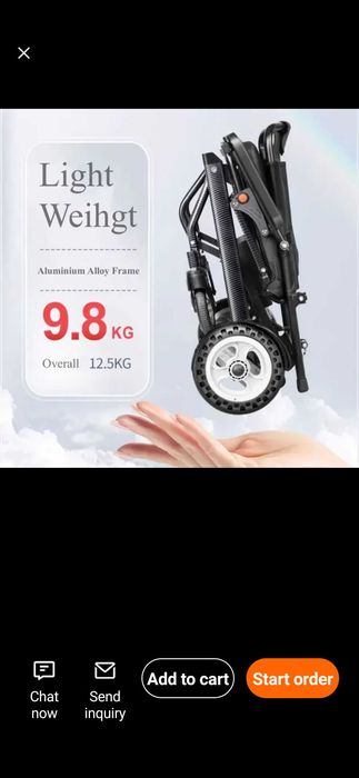 Scaun cu rotile super usor 8,9 kg,aliaj aluminiu, pliabil.