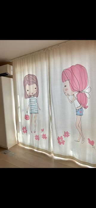 Завеси /пердета за детска стая за момиче - 3 броя