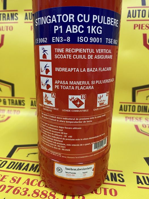 Kit legislativ auto extinctor manometru trusa medicala triunghi vesta