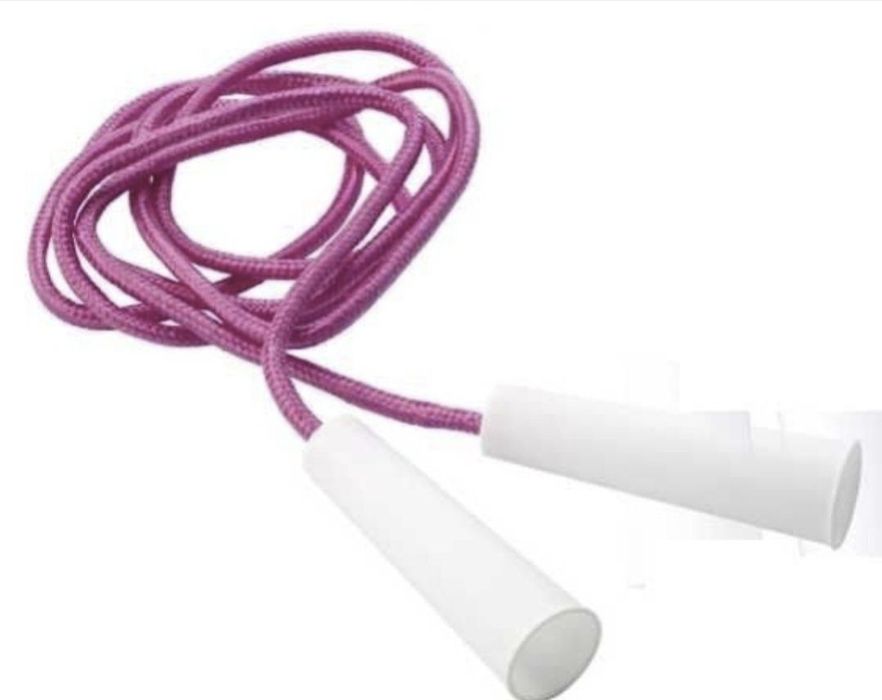 Corda de sarit roz cu manere albe
