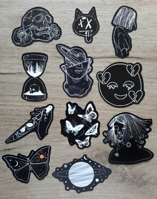 Стикеры/наклейки на тему готики