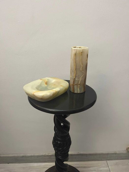 Set 2 bibelouri din onix bibelou figurine figurina statuete scrumiera