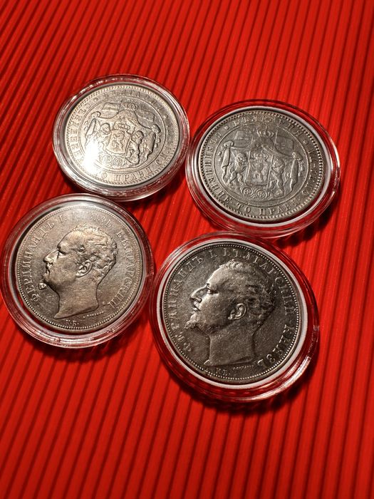 Сребърно каре петолевки 1884/1885/1892/1894