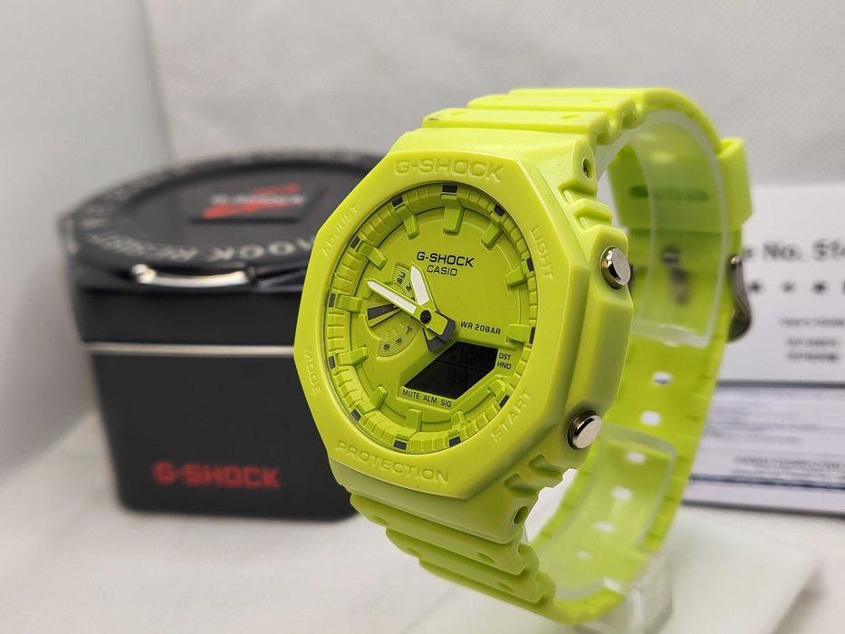 Ceas Sport Casio g shock ga 2100-9a9er Neon Yellow , Nou,Garantie 2 ani