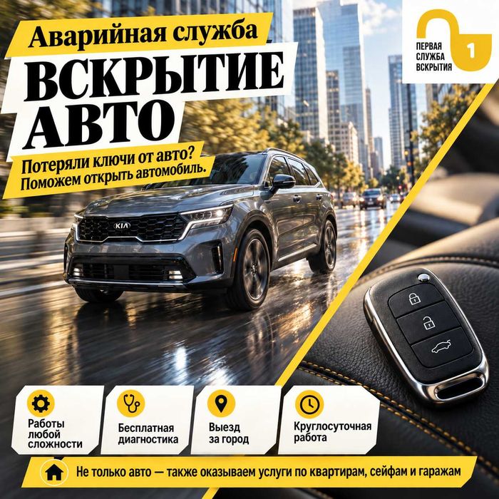 Открытие машины,вскрыть гаражи,бардачок,багажник,заблокированная дверь