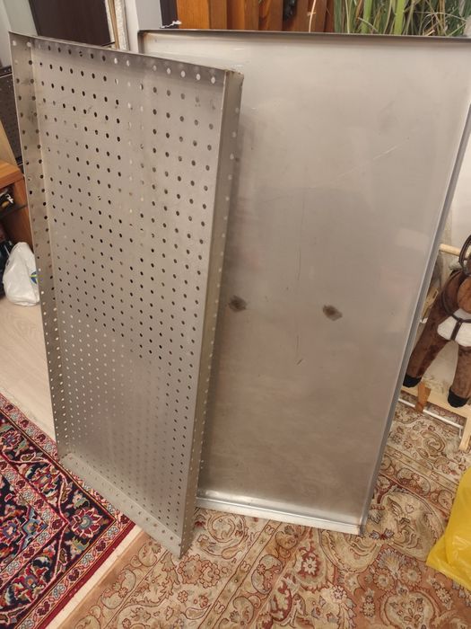 Tava inox cu gauri ,noua 1135 x 500 x 45 mm și tăviță scurgere