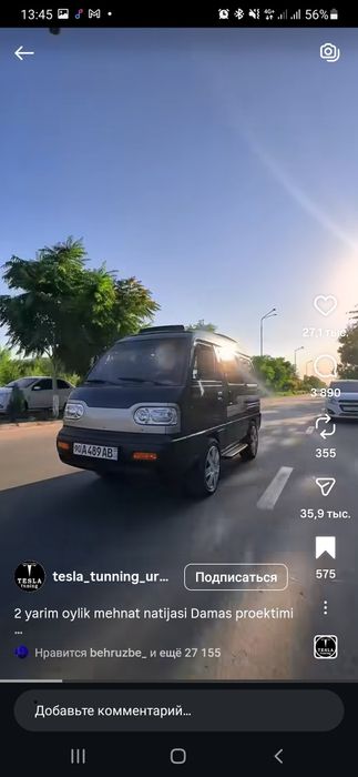 2025 yil damas sotiladi 20000 km yurgani ozbekistonda 1 dona bolgan