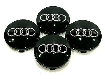 4 Capace jante Audi 60, 68 mm. negre/gri Noi ambalate!