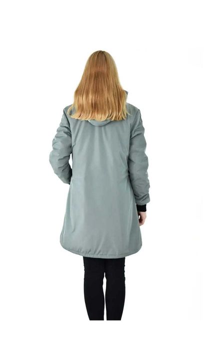 Демисезонная удлиненная парка-бомбер