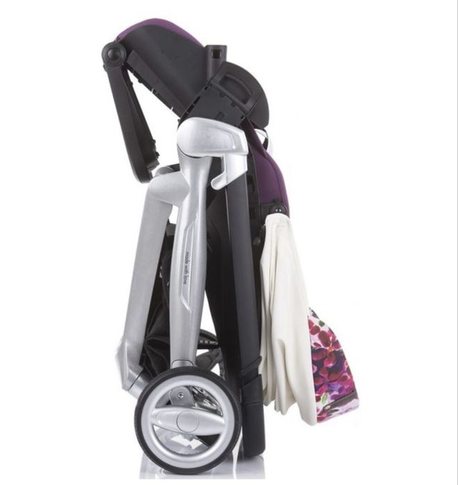 Комбинирана бебешка количка 3 в 1 Chipolino - Emotion, бяла с цветя