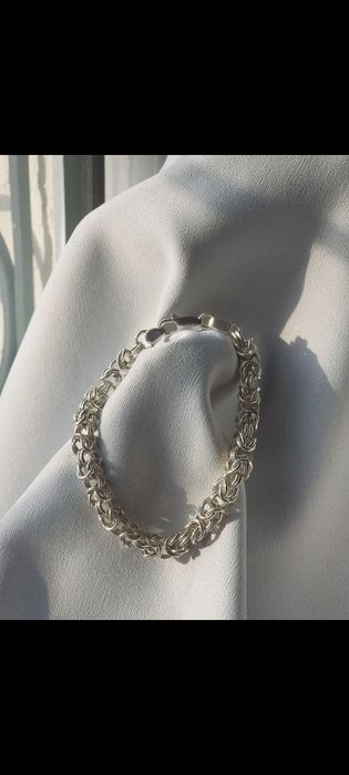 Серебряная цепь и браслет