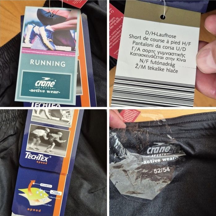 Pantaloni scurți alergare femei, Crane Sports, TechTEX CoolMax - 52/54