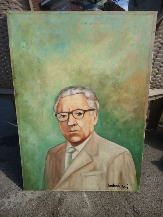 Portret Vechi Bătrân Cu Ochelari "Profesorul"