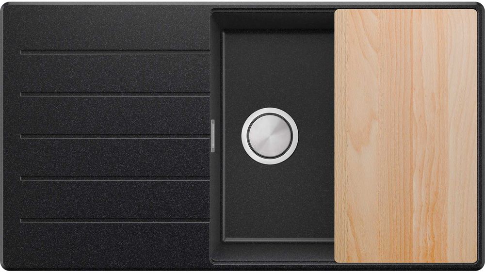 Графит кухненска мивка от гранит Копенхаген 60 Top 900х500