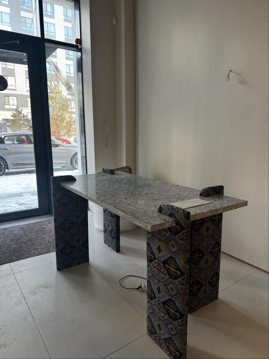 Стол кварц + дерево