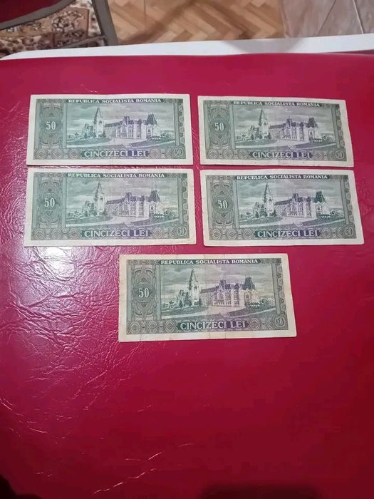 Vand 5 bancnote 50 lei 1966