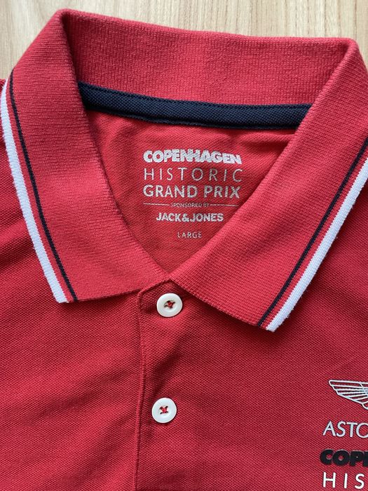 JACK & JONES Copenhagen Historic GRAND PRIX Aston Martin t shirt/мъжка тениска L