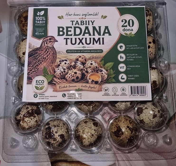 Bedana Tuxum juda sifatli va qulay narxda 300 so’m
