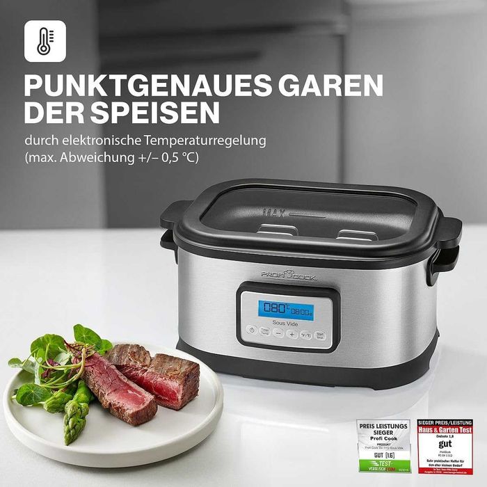Су Вид Sous Vide ProfiCook PC-SV 1126, 8,5л, таймер 72ч, мултикукър