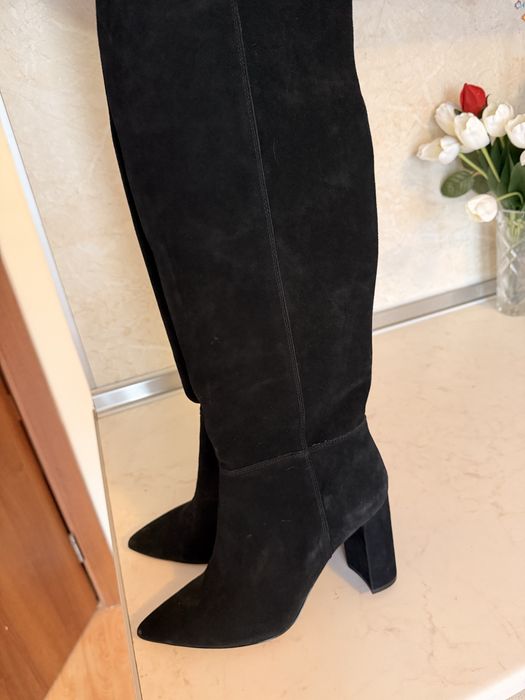 Чизми естествен велур 40 номер