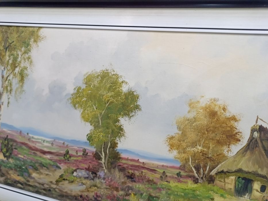 Голям немски пейзаж – Масло върху платно, 110 x 50 см