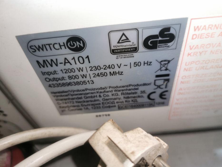 Cuptor cu microunde Switch On MW‑A101